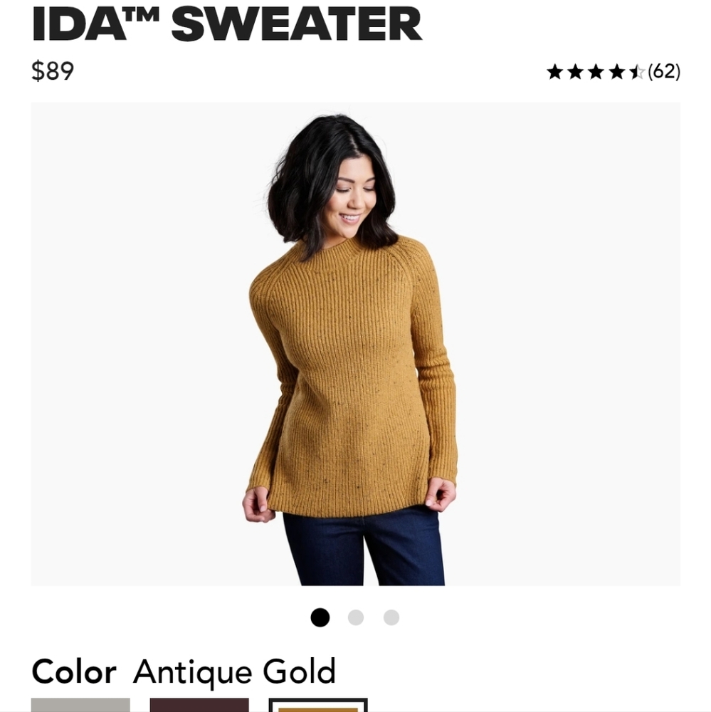 Women's Kuhl mockneck sweater—excellent condition, no signs of wear.